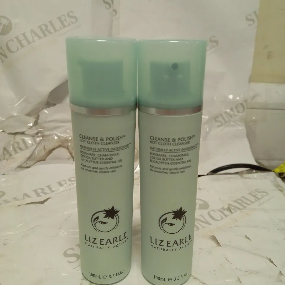 LOT OF 2 LIZ EARLE CLEANSE & POLISH HOT CLOTH CLEANSER