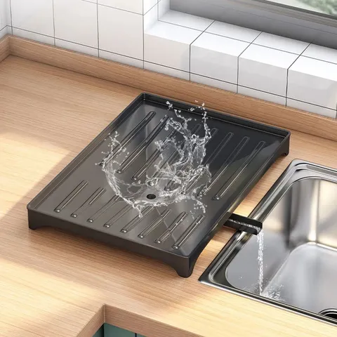 BOXED 2-TIER DISH DRAINER WITH DRYING TRAY (1 BOX)