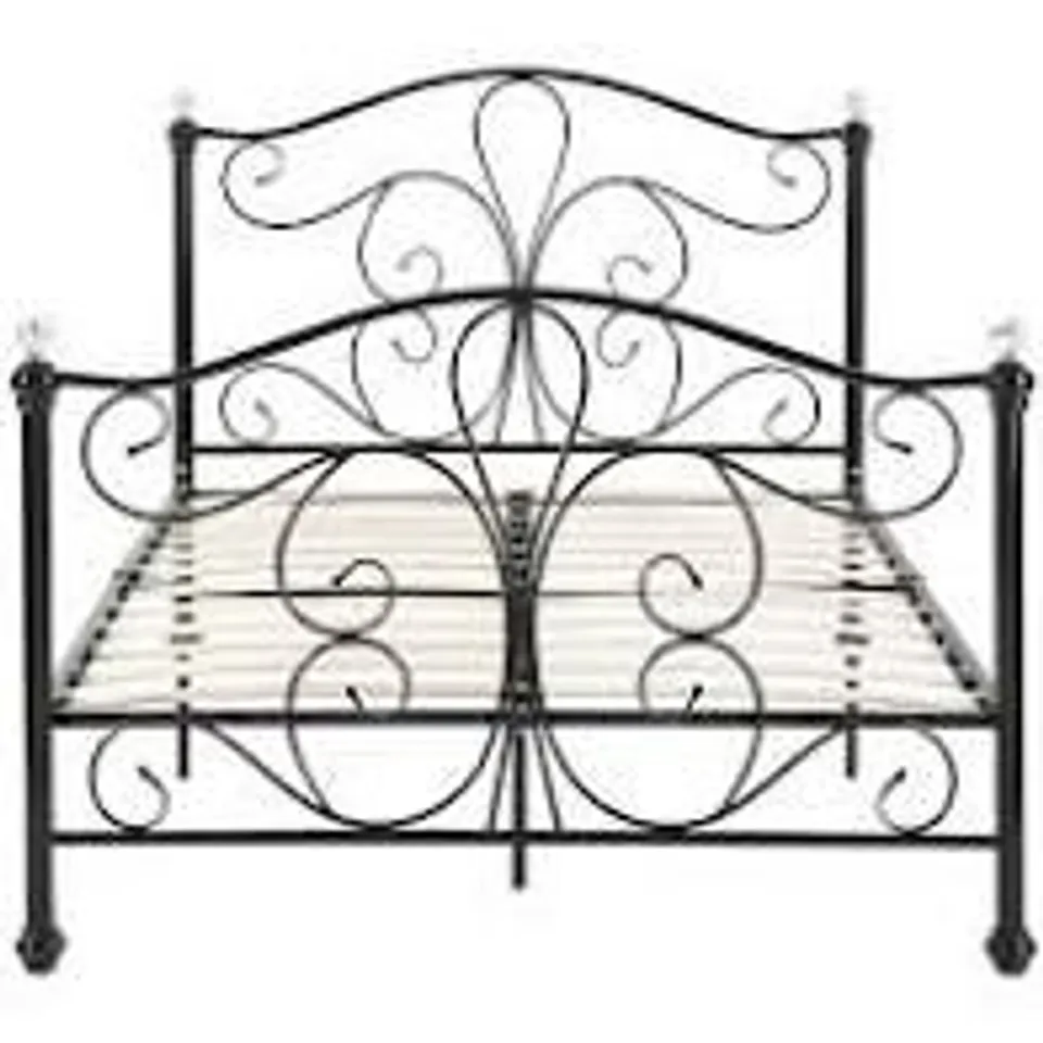 BOXED BLOOM METAL DOUBKE SIZE BED FRAME (1 BOX)