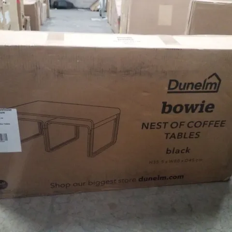 BOXED BOWIE NEST OF COFFEE TABLES BLACK