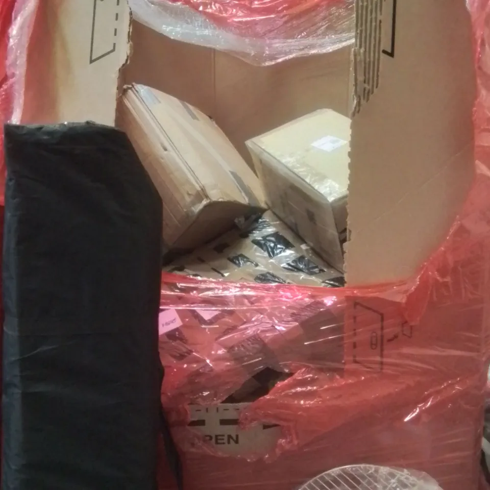 PALLET OF ASSORTED HOUSEHOLD GOODS AND PRODUCTS TO INCLUDE;COOKING TRAY,TENT