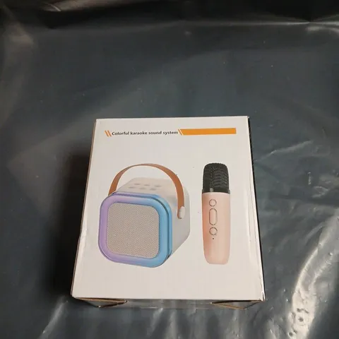 COLORFUL KARAOKE SOUND SYSTEM – PORTABLE SPEAKER WITH MICROPHONE 