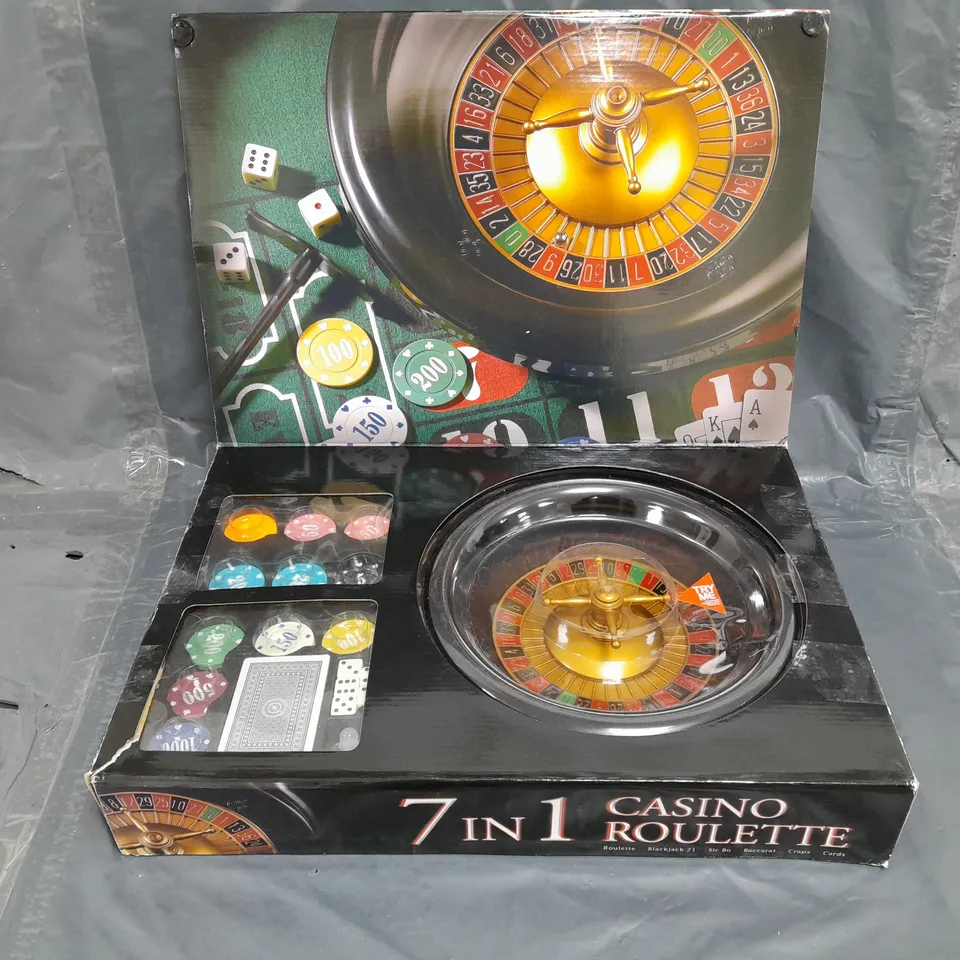 BOXED UNBRANDED 7 IN 1 CASINO ROULETTE