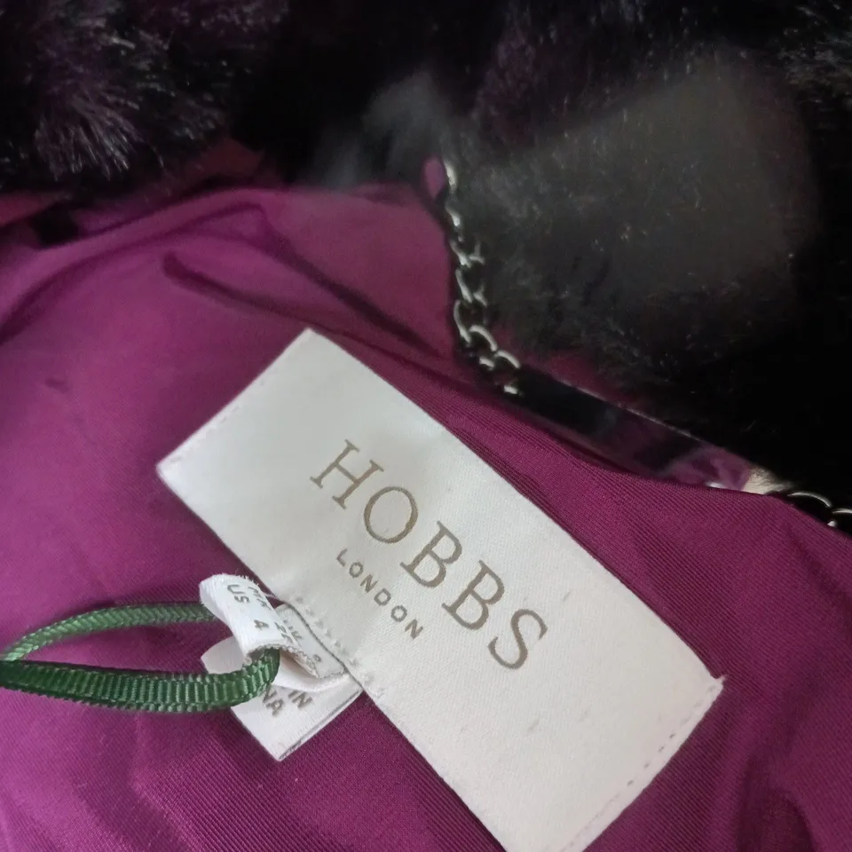 HOBBS LONDON WOMEN'S PURPLE PUFFER JACKET – UK 8