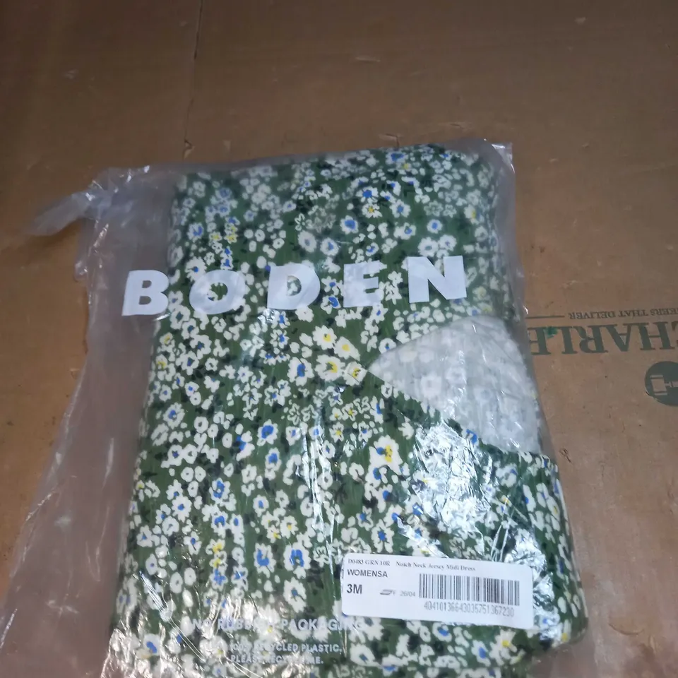 BODEN FLORAL PATTERN OCCASSIONAL MIDI DRESS SIZE 10R