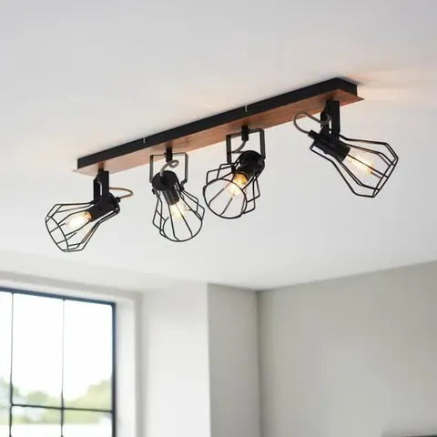 BOXED FULTON 4 LIGHT SEMI FLUSH SPOTLIGHT BAR