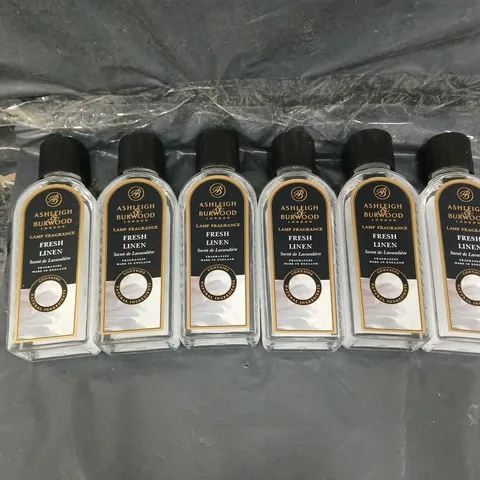 ASHLEIGH & BURWOOD FRESH LINEN LAMP FRAGRANCE 6X250ML - COLLECTION ONLY 