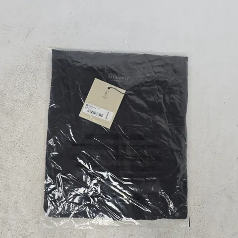 BAGGED ALLSAINTS COVE LONG SLEEVE CREW TOP IN BLACK SIZE MEDIUM