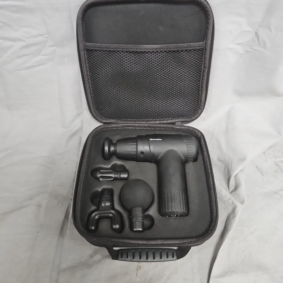 HOMEDICS NOVO MINI MASSAGE GUN – WITH CASE AND ATTACHMENTS