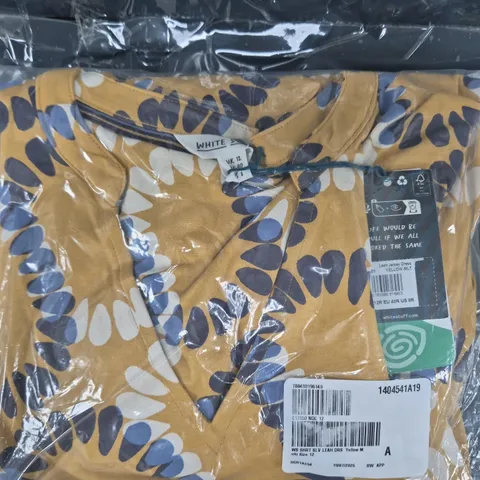 SEALED WHITE STUFF SHORT SLEEVE LEAH DRESS IN YELLOW MULTI SIZE 12