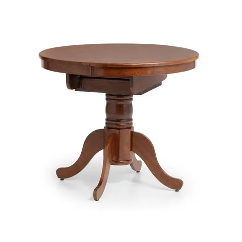 BOXED JULIAN BOWEN CANTERBURY ROUND TO OVAL EXTENDING TABLE - MAHOGANY (1 BOX)