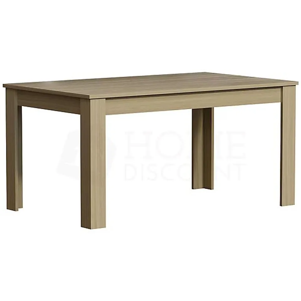 BOXED VIDA MEDINA 6 SEATER DINING TABLE - OAK (1 BOX)