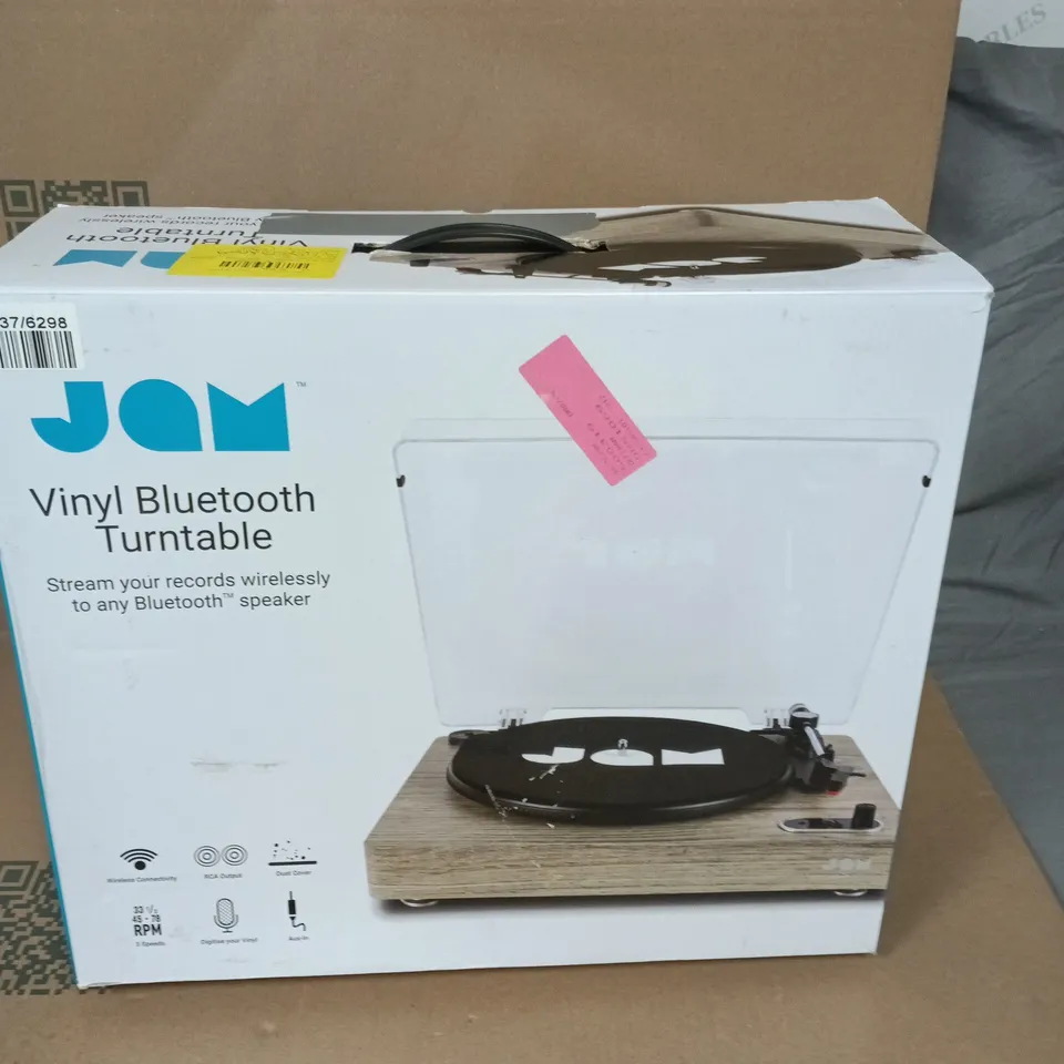 JAM VINYL BLUETOOTH TURNTABLE – BOXED