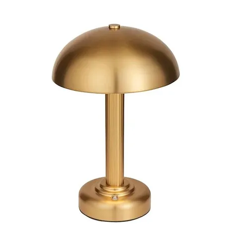 BOXED LUMINOSA BRIDPORT RECHARGEABLE TABLE LAMP WARM BRASS PLATE, 1X INTEGRATED LED