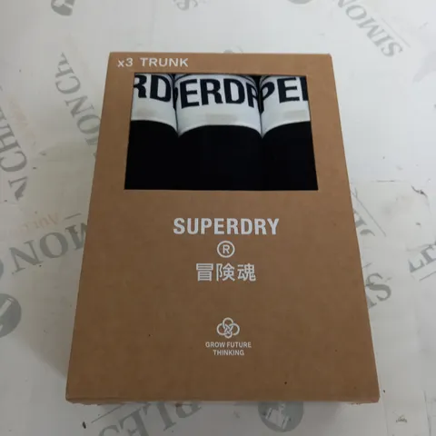 SUPERDRY COTTON MEN'S BOXERS (L - BLACK)