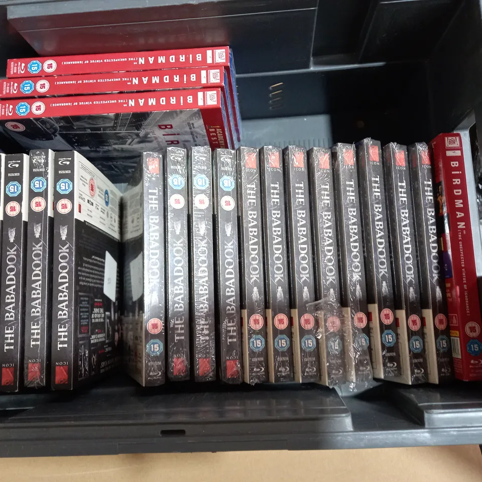 LOT OF APPROXIMATELY 24 THE BABADOOK/BIRDMAN BLU-RAYS