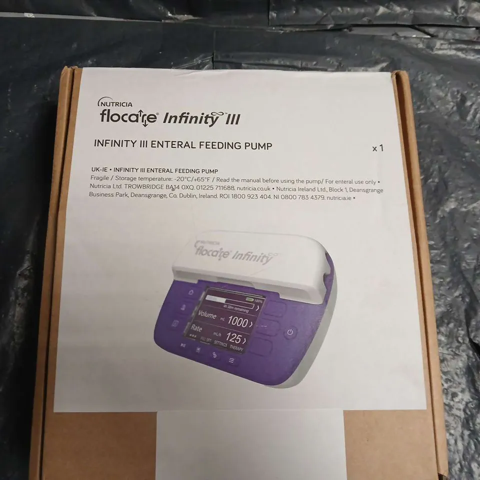 NUTRICIA FLOCARE INFINITY III ENTERAL FEEDING PUMP – PURPLE (WITH POWER ADAPTOR & MANUAL)