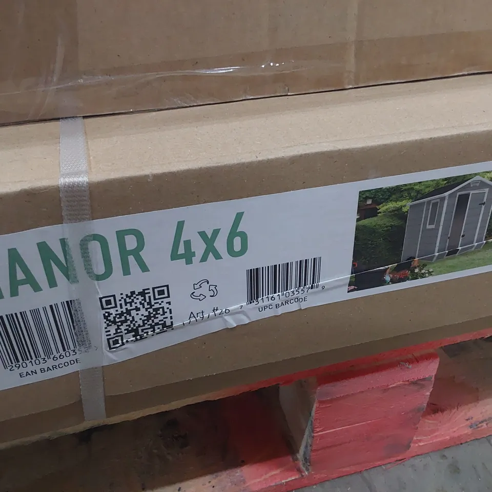 BOXED MANOR 4 × 6 MAINTENANCE FREE SHED 