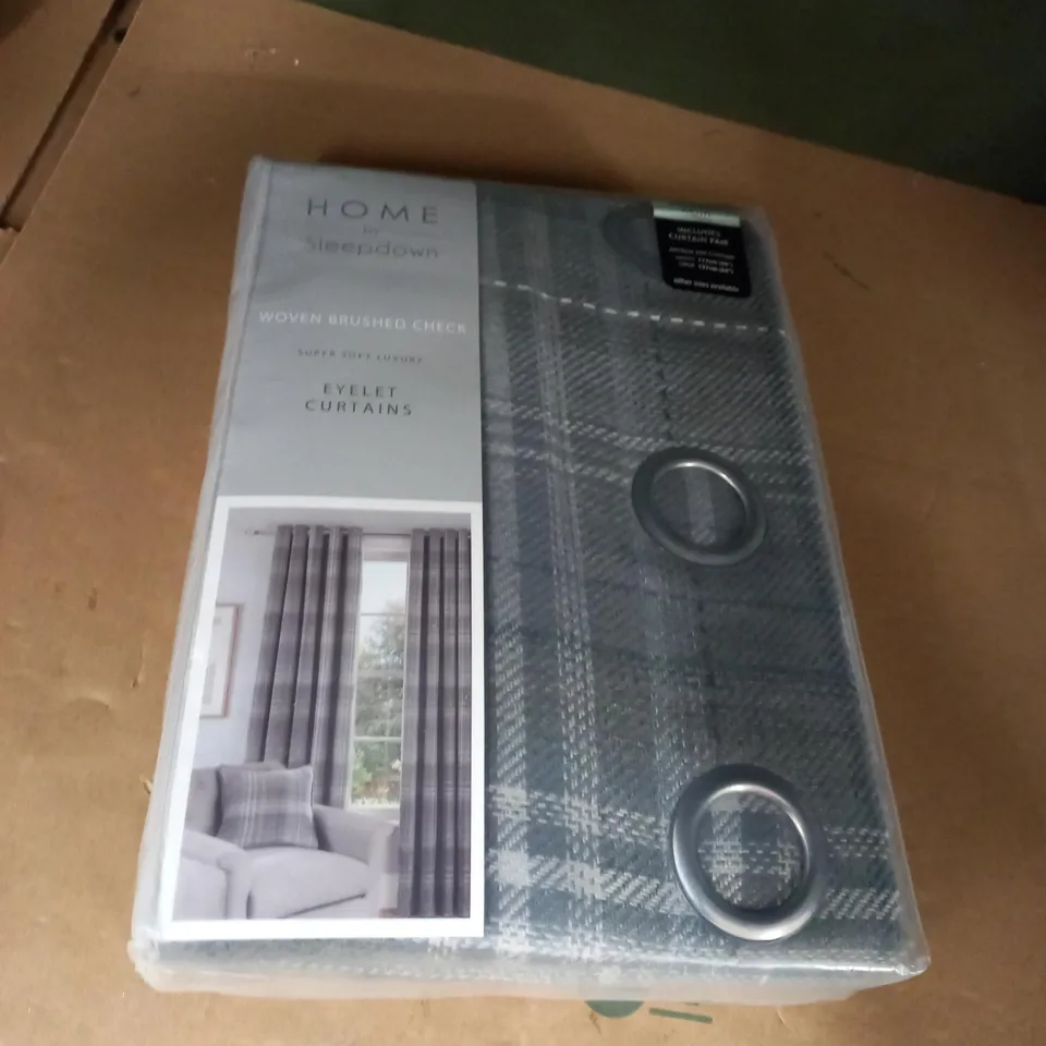 HOME BY SLEEP DOWN EYELET CURTAINS 
