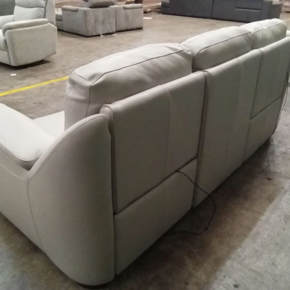 QUALITY DESIGNER ITALIAN MADE AVOLA 3 SEATER LEATHER ELECTRIC 2-RECLINER SOFA 