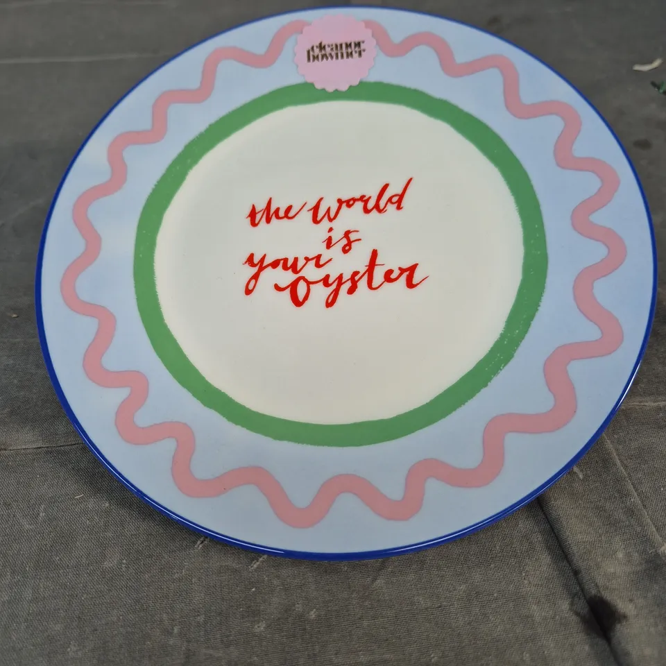 ELEANOR BOWMER OYSTER SIDE PLATE – THE WORLD IS YOUR OYSTER