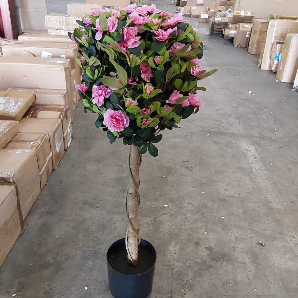 SMALL FAKE PLANT GREEN AND PINK