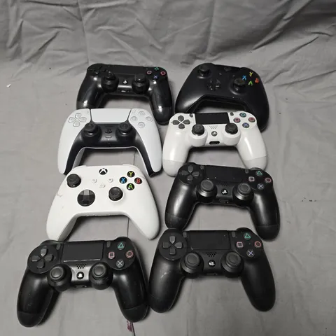 8 X ASSORTED WIRELESS GAMING CONTROLLERS