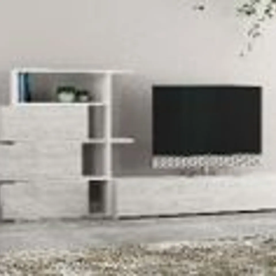 BRAND NEW BOXED NOMY TV UNIT - WHITE/ANTIQUE WHITE