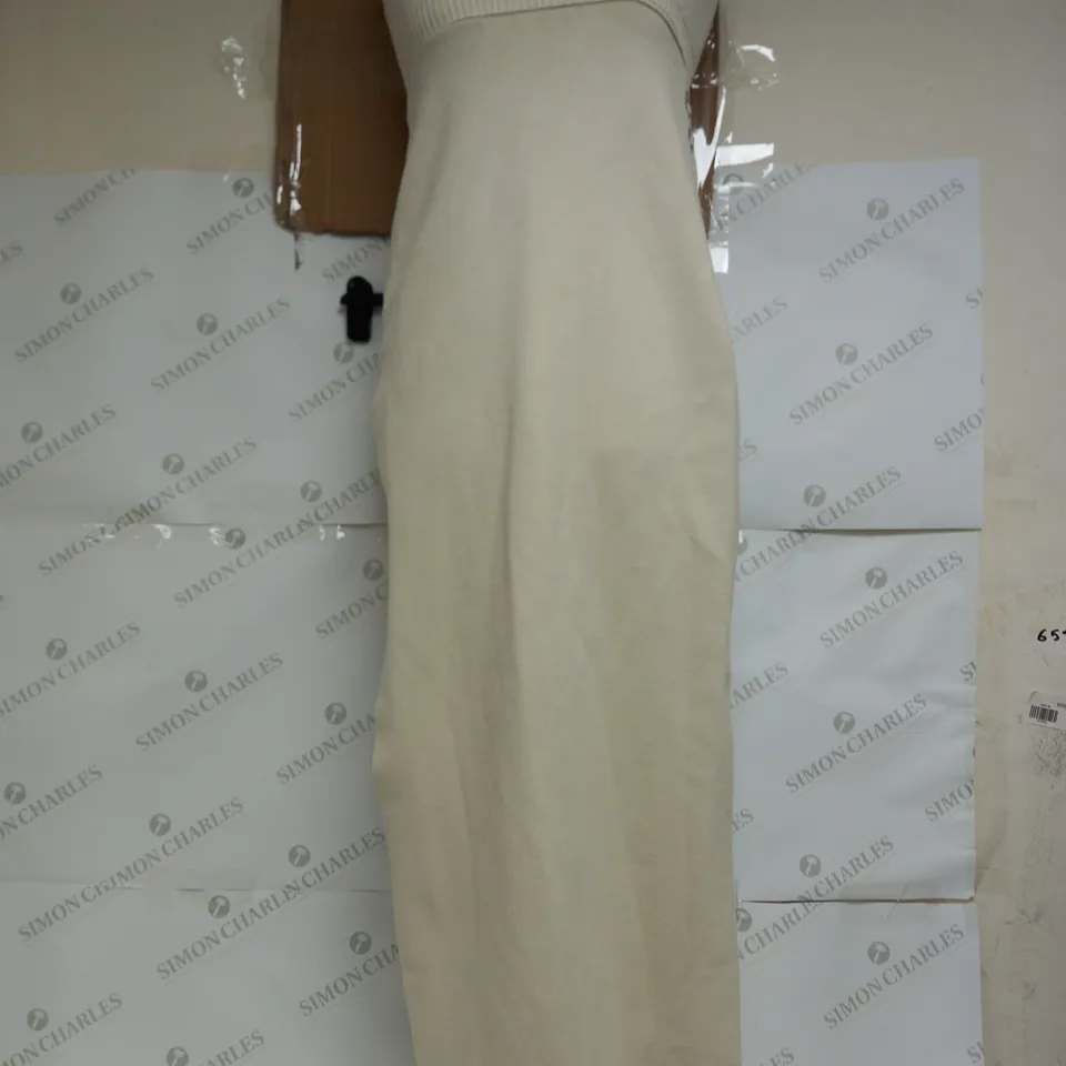 PACO RABANNE SPLIT LEG DRESS IN BEIGE - SIZE UNSPECIFIED