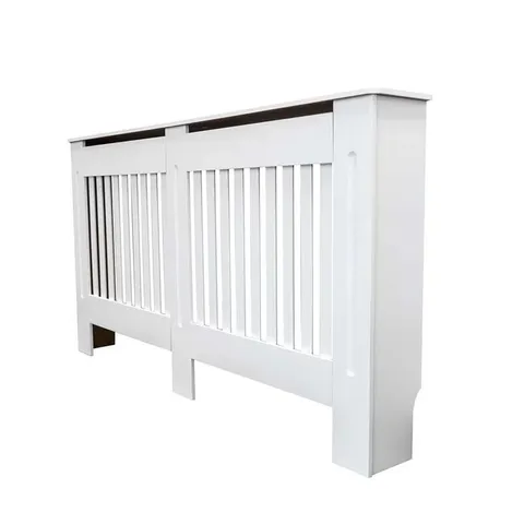 BOXED EZIO WALL MOUNTED VERTICAL RADIATOR COVER IN WHITE - 1 BOX