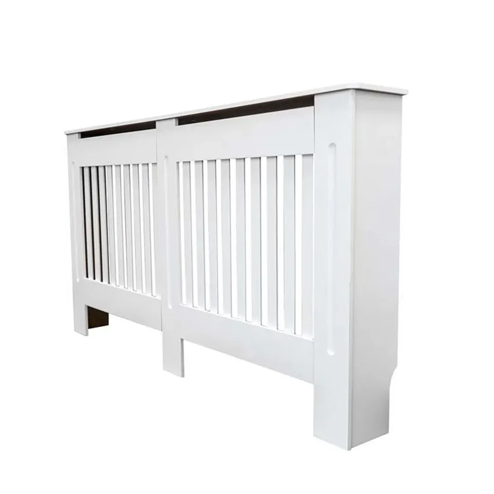 BOXED EZIO WALL MOUNTED VERTICAL RADIATOR COVER IN WHITE - 1 BOX