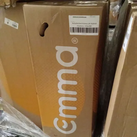 BOXED AND ROLLED MANUFACTURER REFURBISHED EMMA UK HYBRID MATTRESS 150 X 200CM (KING SIZE)