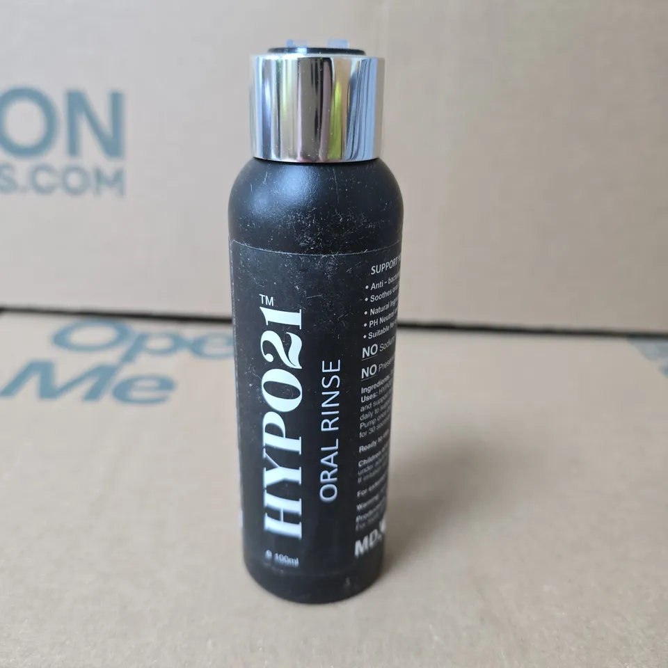 HYPO2 Oral Rinse – Black bottle with chrome cap, 100 ml