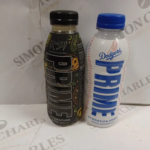 2 PRIME HYDRATION DRINKS (500ml) - DODGERS EDITION & KSI