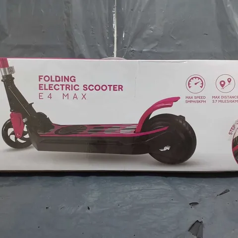 BOXED ZINC E4 MAX FOLDING ELECTRIC SCOOTER IN PINK 