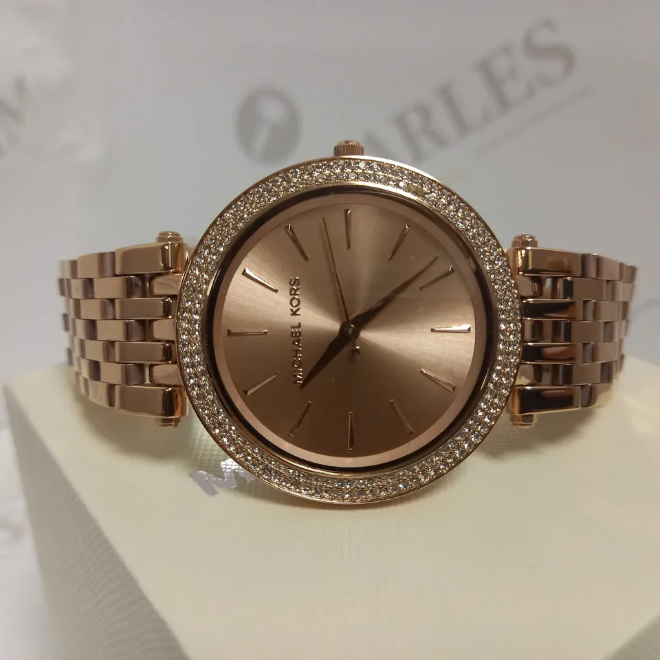 MICHAEL KORS DARCI WOMEN TRADITIONAL WATCH ROSE GOLD RRP £239