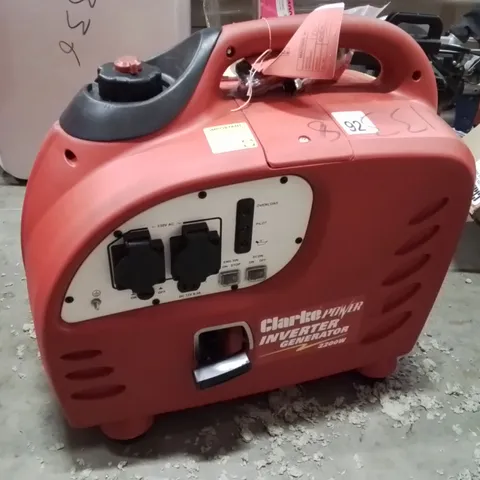 CLARKE POWER INVERTER GENERATOR – PORTABLE RED (2KW)