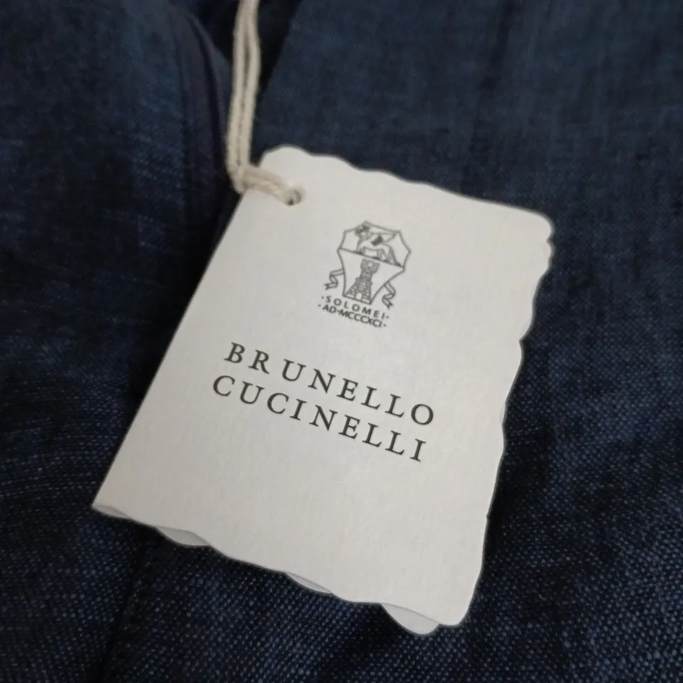 BRUNELLO CUCINELLI BLUE TROUSERS LEISURE FIT SIZE UK 36/36 APPROX