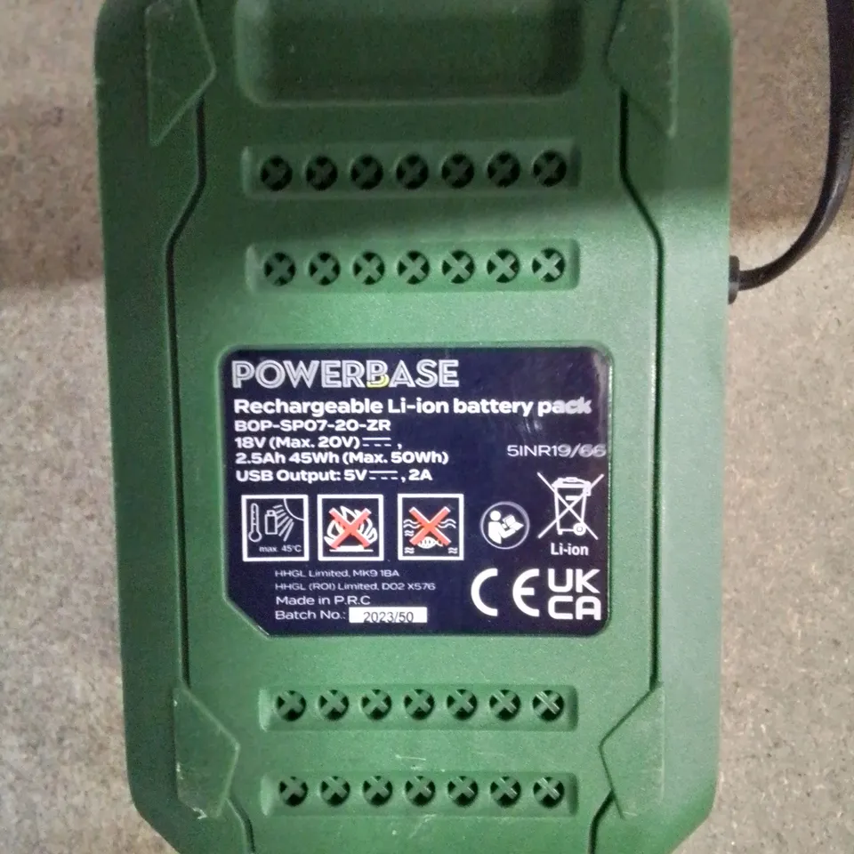POWERBASE RECHARGEABLE LI-ION BATTERY PACK 20V