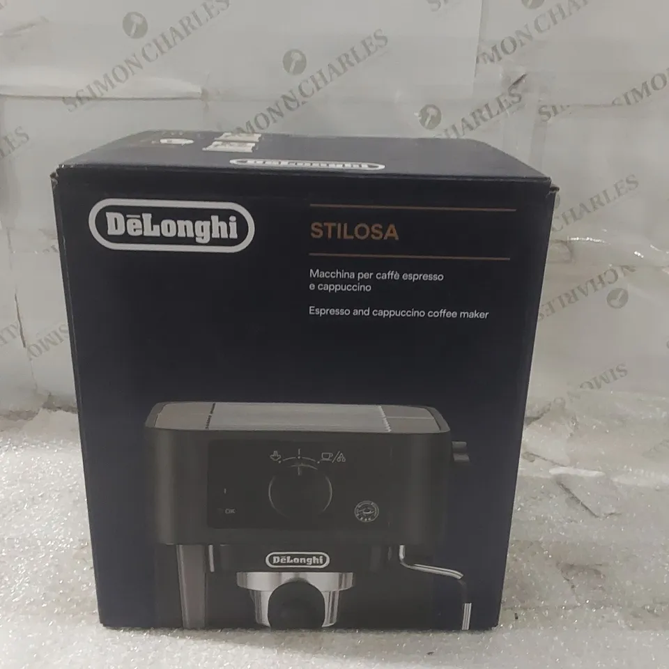 BOXED DELONGHI STILOSA ESPRESSO AND CAPPUCCINO COFFEE MAKER