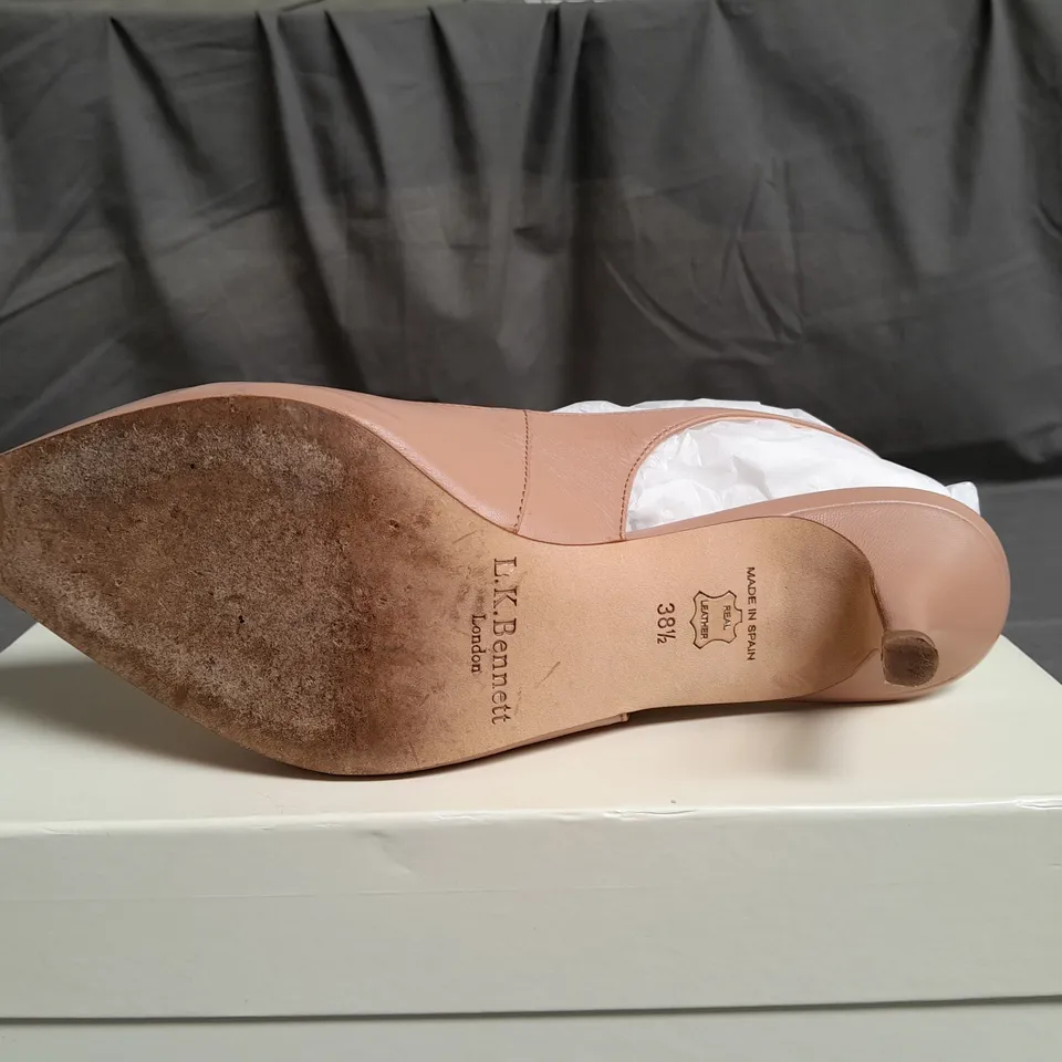 BOXED PAIR OF L.K. BENNETT NAPA HEELED SHOES SIZE 38.5