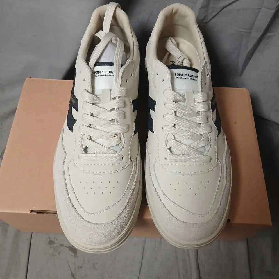 POMPEII BRAND ELAN PIPPA LEATHER SNEAKERS - WHITE, UK 9 (EU 43)