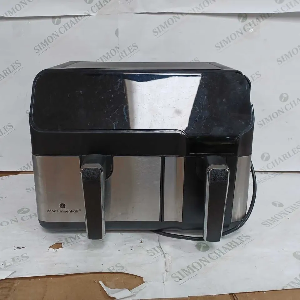 COOK'S ESSENTIALS 7.7L DUAL AIR FRYER, BLACK