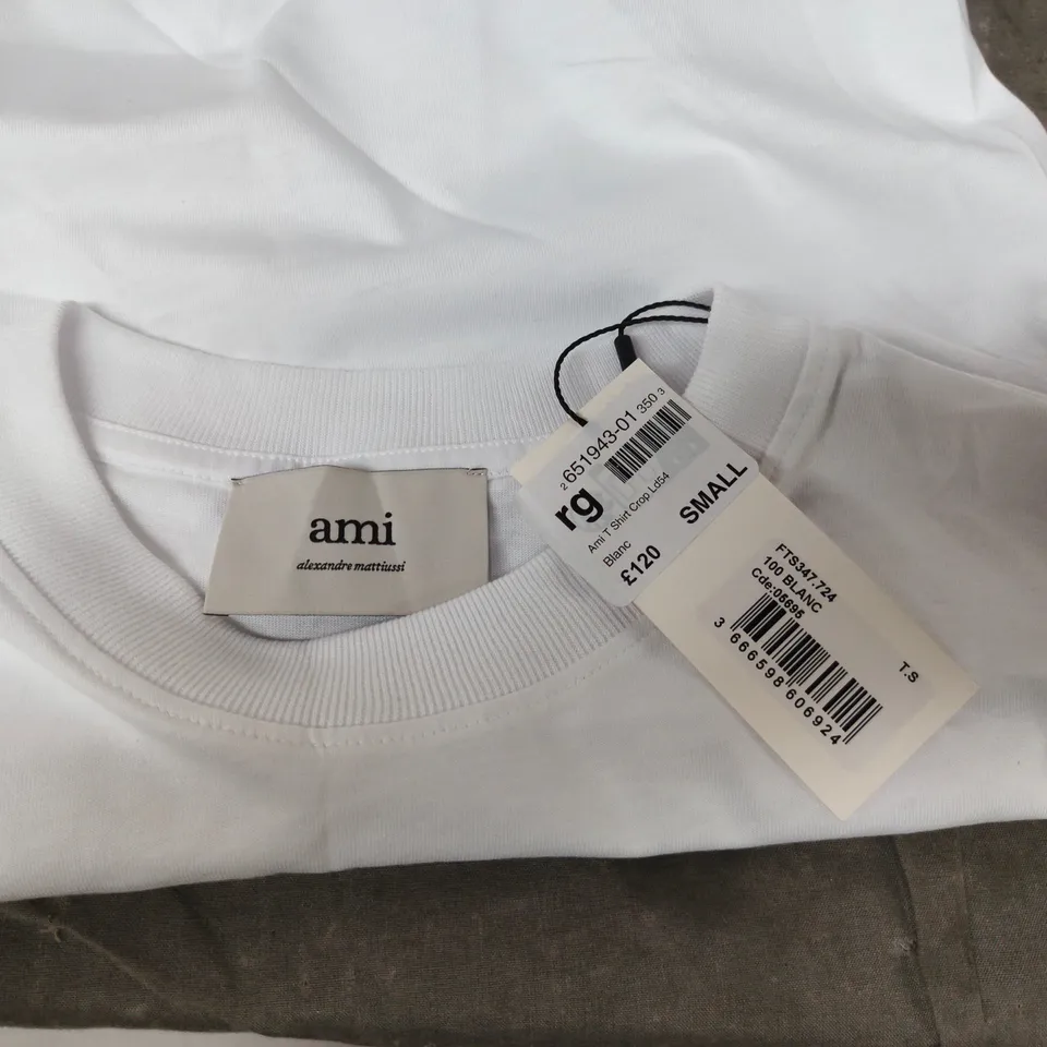 AMI PARIS WHITE T-SHIRT – SMALL