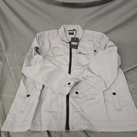 BARBOUR INTERNATIONAL INLINE OVERSHIRT IN PALE SLATE SIZE L