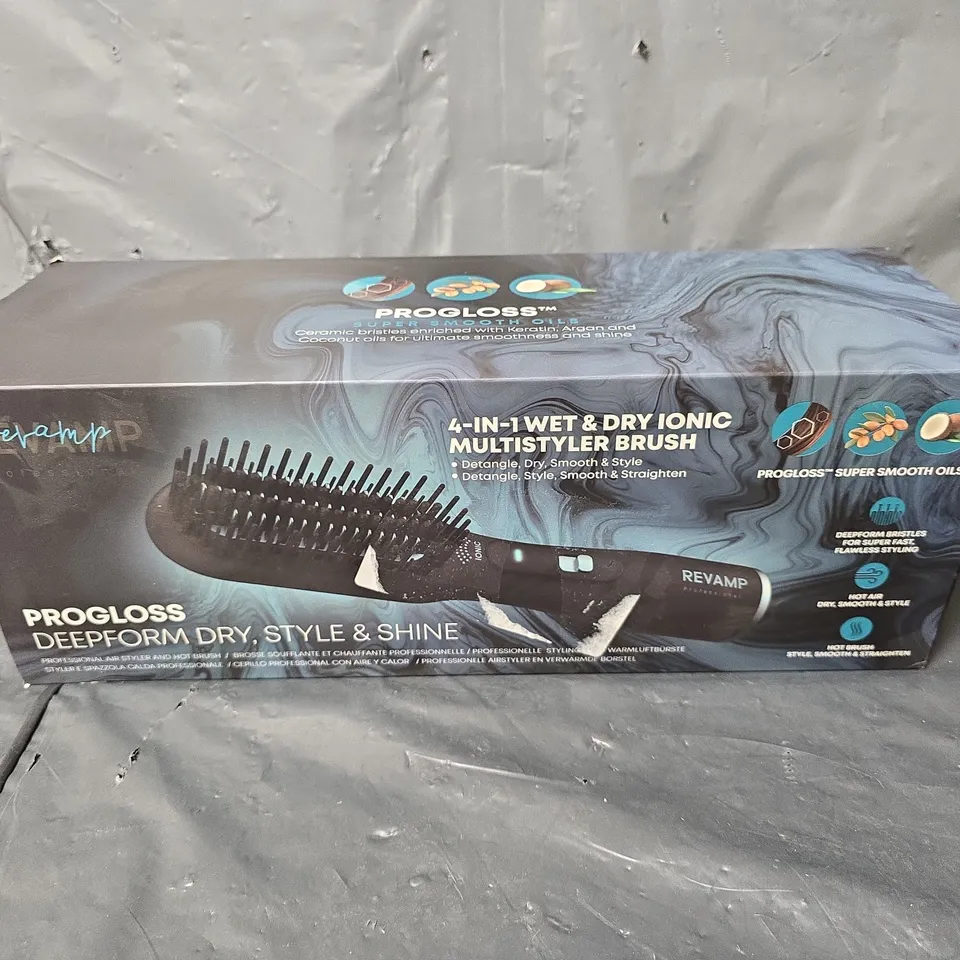 BOXED REVAMP PROGLOSS DEEPFORM DRY, STYLE & SHINE HOT STRAIGHTENING AIR BRUSH