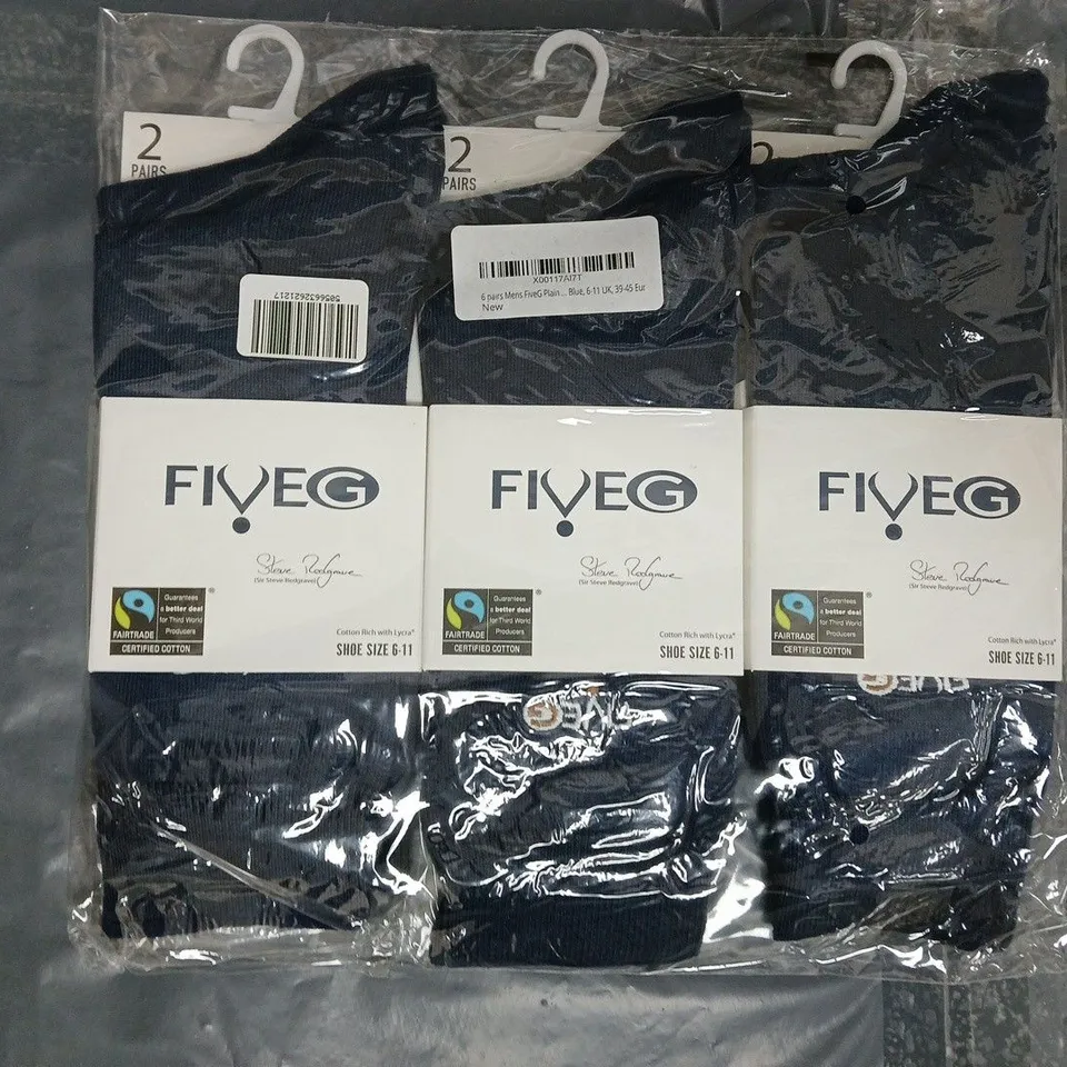 BOX OF APPROXIMATELY 20 PACKS OF FIVE G SOCKS IN NAVY - SIZES VARY - COLLECTION ONLY