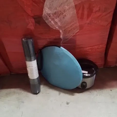 PALLET OF ASSORTED HOUSEHOLD GOODS AND PRODUCTS TO INCLUDE;POPUP TENT,SLOW COOKER,CHAIR MAT