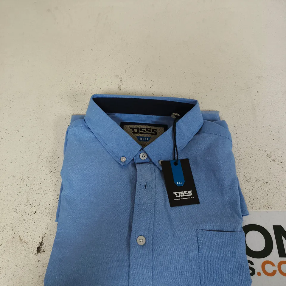 DS55 BLU BUTTON-DOWN SHORT SLEEVE SHIRT – UK 2XL (EU 2XL, US 1XL)