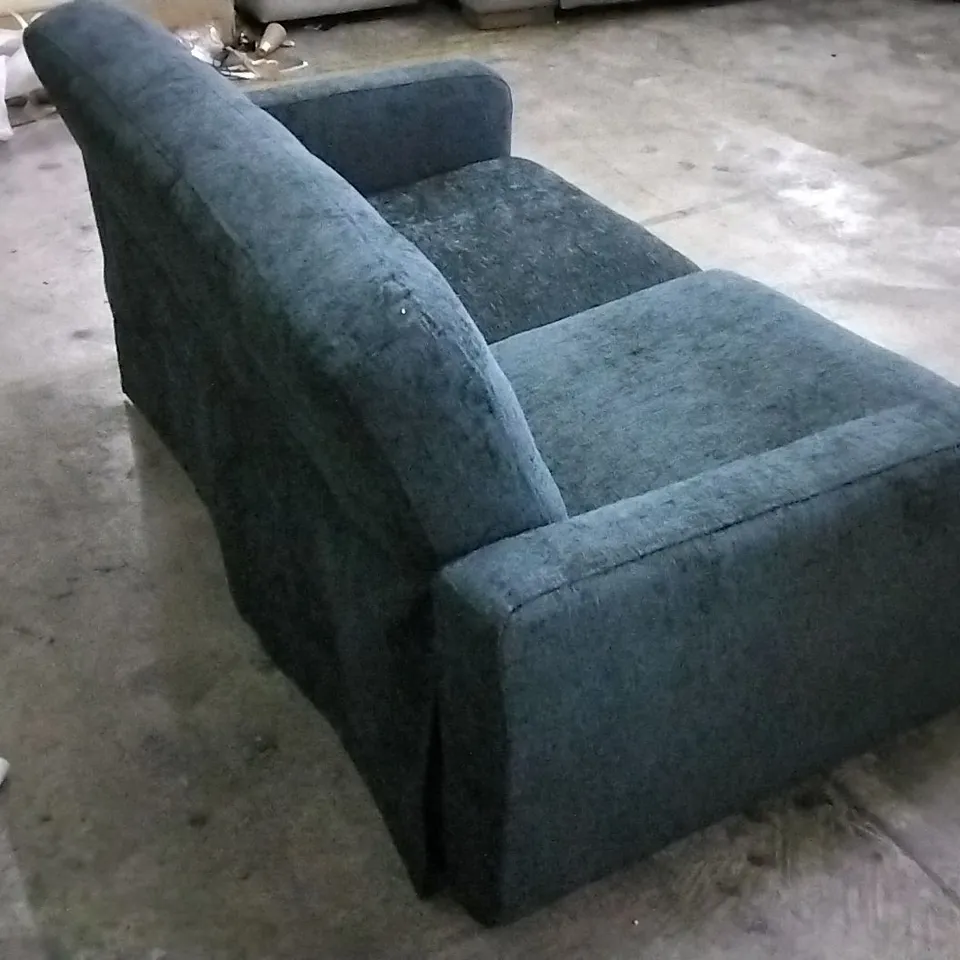 QUALITY DESIGNER BLACK FABRIC 2 SEATER SOFA